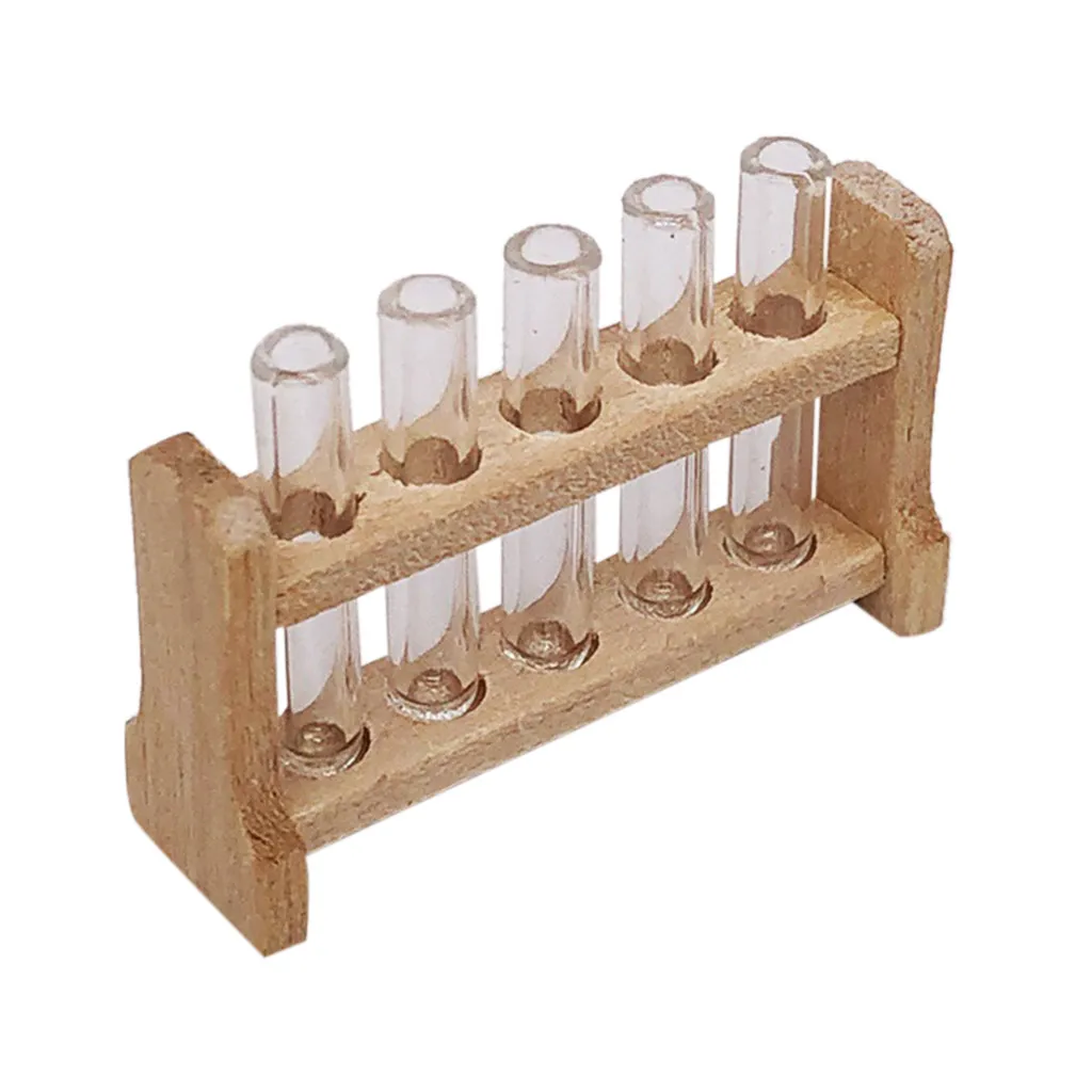 

Exquisite 1/12 Dollhouse Miniature Laboratory Test Tube Rack Set Lab Decor special Doll house collection Kids Toy Miniature C603