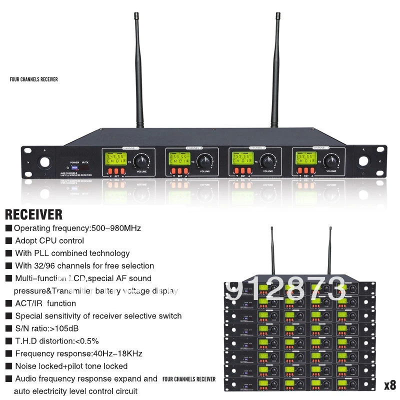 U4-OK-2H-B PRO 4 Портативный беспроводной DJ и караоке микрофон, микрофон системы