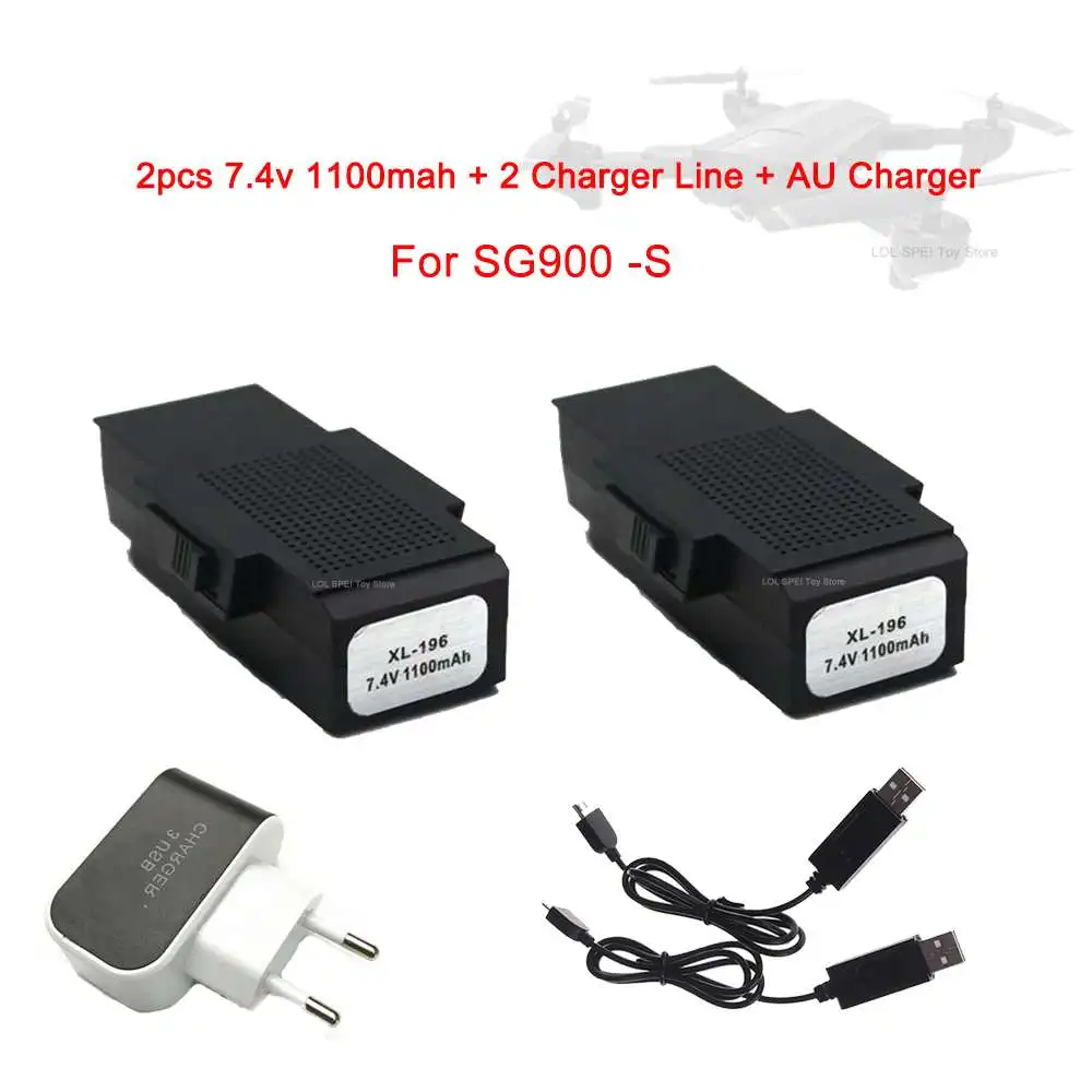 16-7.4v 1100mah-2pcs+2line+AUcharger