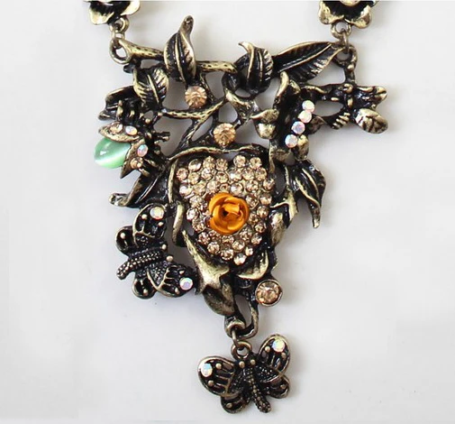 2014 New 15$ Design Dress 2013 Jewelry Sweater Pendants Retro Rhinestone Statement Necklaces Fashion Gift For Women JE0146 | Украшения и