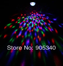 Free Shipping 220V 3W Full Color LED Crystal Voice-activated Rotating RGB Stage Light DJ Disco bar KTV wedding led Lamp W668 | Освещение