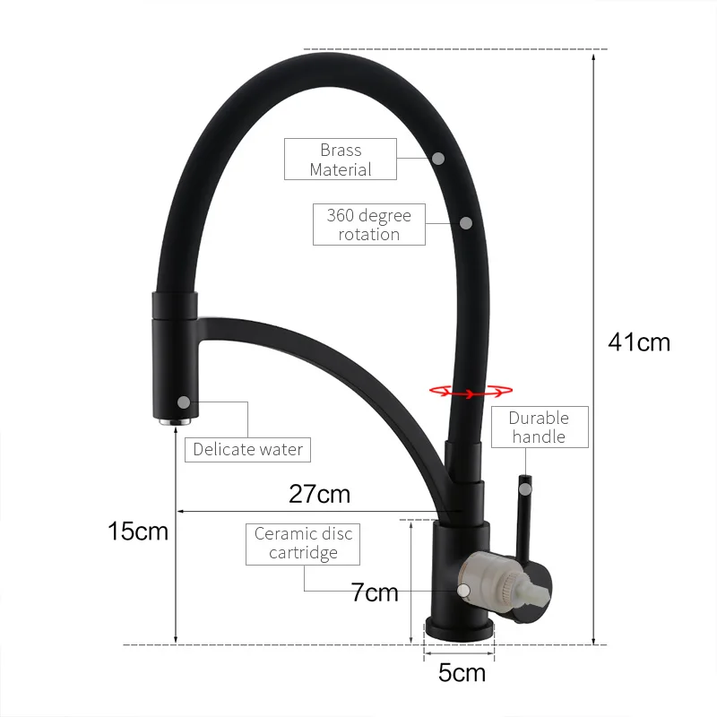 FLG Kitchen Faucet Sink Faucet Brass Black Torneira Tap Kitchen Mixer Hot Cold Deck Mounted Bath Mixer Tap 931-33B FLG Kitchen Faucet Sink Faucet Brass Black Torneira Tap Kitchen Mixer Hot Cold Deck Mounted Bath Mixer Tap 931-33B