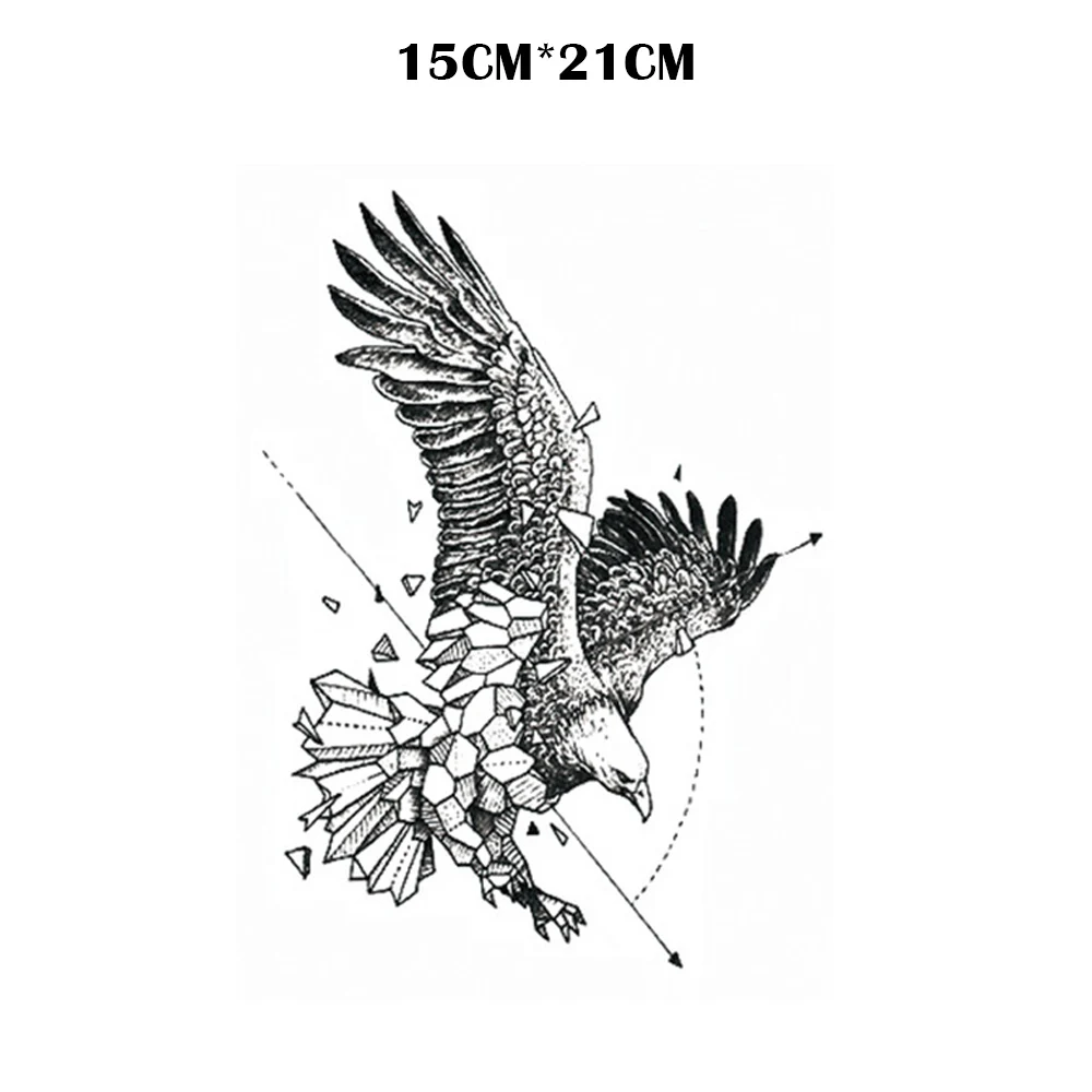 

1PC Men Women Fashion Eagle Tattoo Stickers Water Transfer Temporary Tatoo Waterproof