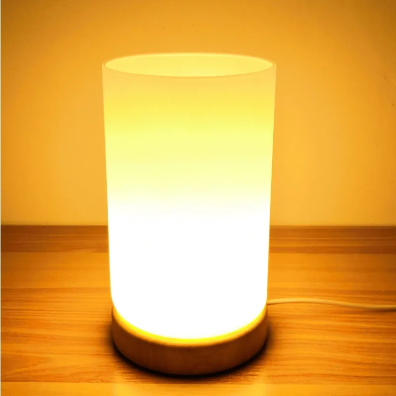 

Modern table lamp glass lamp Bedroom bedside lamp Minimalist Table Light Source Frosted Glass Creative Personality masa lambasi