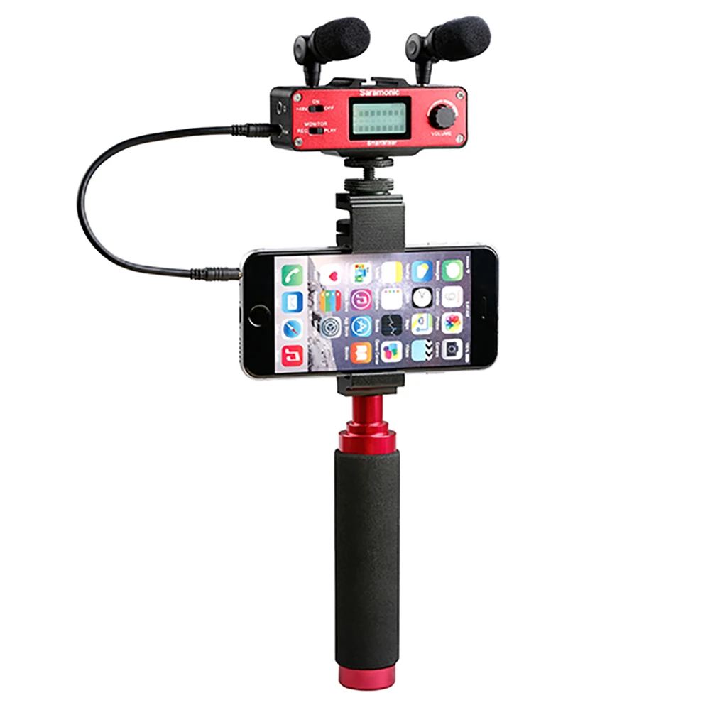 

Saramonic SmartMixer Handheld Recording Stereo Microphone Audio Mixer for Smartphone voice changer recording studio vlog camera