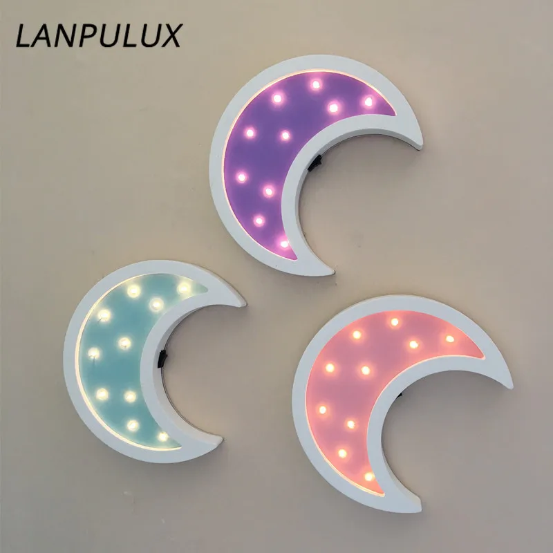 Lanpulux Луна Ночник детская спальня мультфильм украшение лампа настенное
