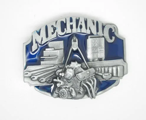 

Blue Mechanic Belt Buckle