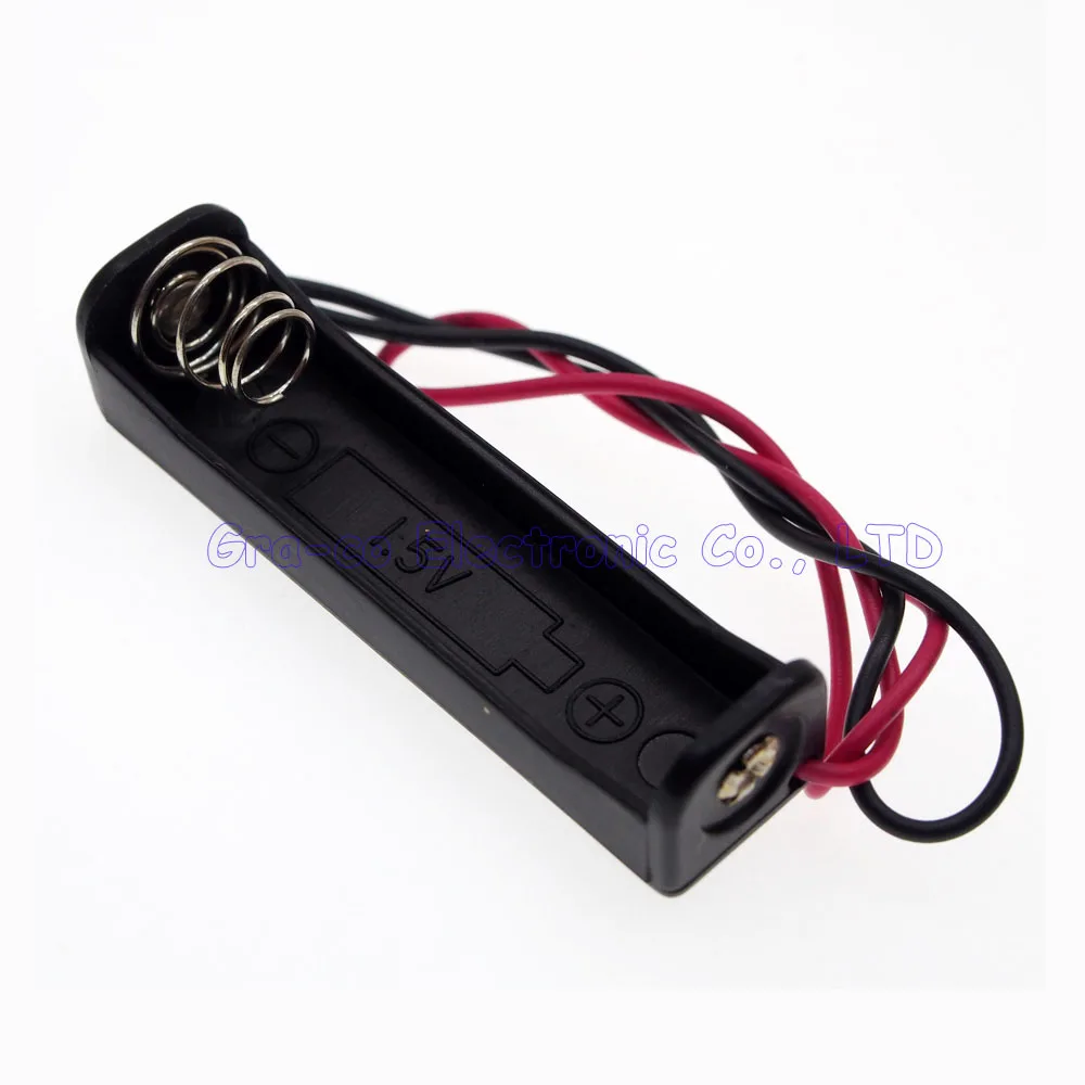 50pcs 1.5V 1 x AAA Battery Case Cover Shell 1 Pack AAA Battery Storage Box with wirein Battery