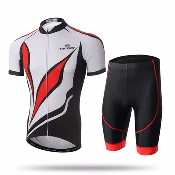 

XINTOWN Breathable Anti-Sweat Short Sleeve Cycling Sets Clothes Jerseys Bib Shorts Bike Ropa Ciclismo Bicycle Jerseys BAOYAN