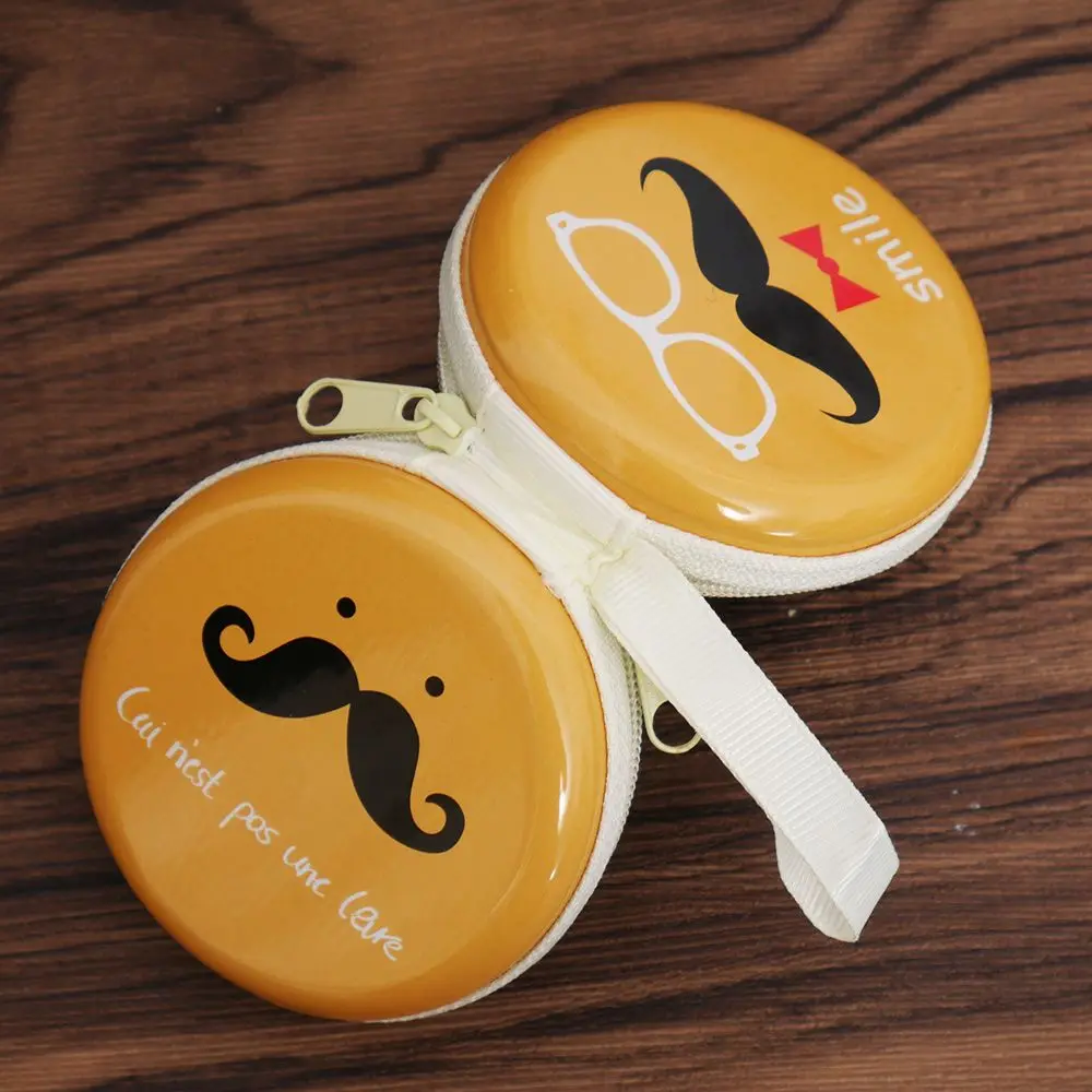 Women Silicone Coin Purse Cartoon Beard Mustacle Round Headset Bag Small Change Purse Wallet Pouch Bag For Kids Girl Gift