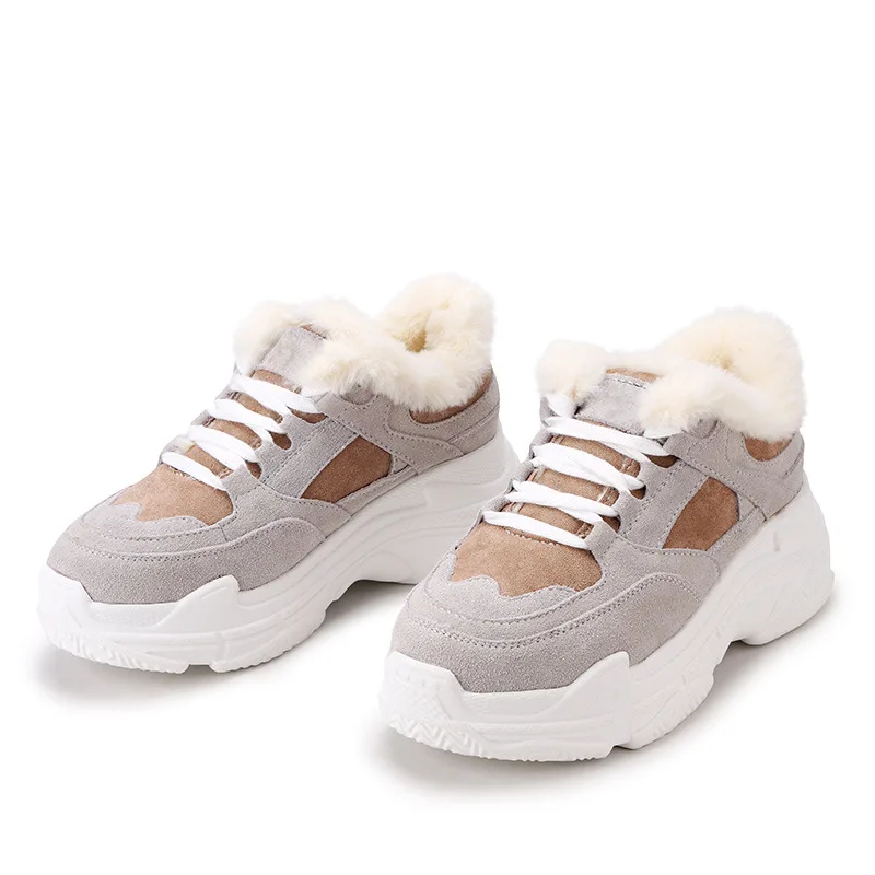 Zapatos de mujer Повседневная обувь на платформе Женские брендовые теплые кроссовки из