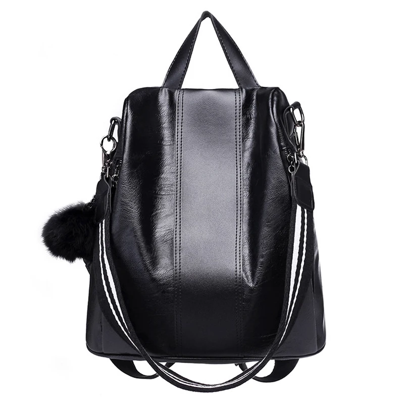 

Women Fashion Backpack Vintage Quality PU Leather Mochila Female School Bags for Girls Anti theft Backpacks Ladies Black Bagpack