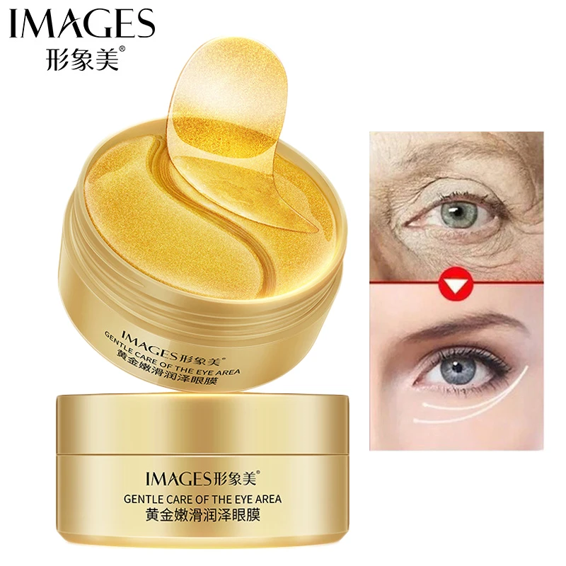 

60pcs Gold Eye Mask Anti Wrinkle Crystal Collagen Eye Patches for Eye Care Dark Circles Remove Eye Mask Gel Anti-Aging Skin Care