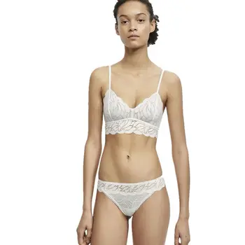 

women lingerie women bra set Sexy Lace Bra Set Comfortable Thin Cotton No Steel Ring 3/4 Cup Women's Lightweight Underwear Set