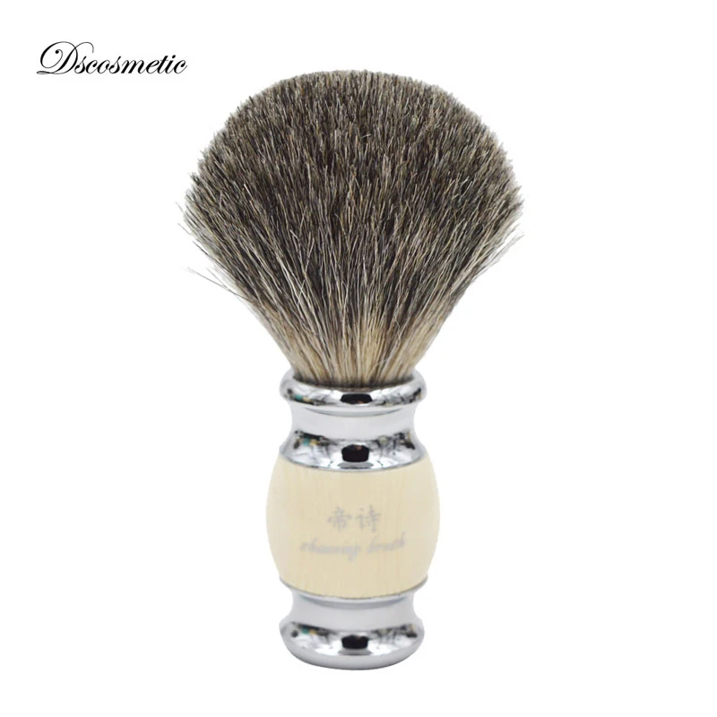 Online Vintage hand gefertigt reine Dachs Haar mit Harz Griff metall basis Rasierpinsel für männer der pflege kit