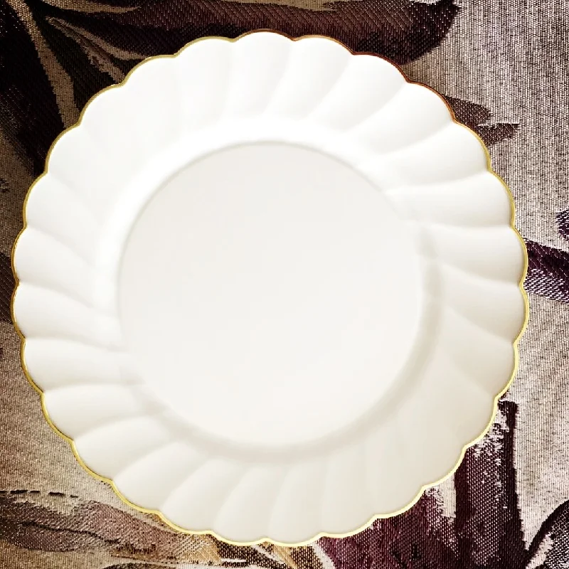 

Disposable Golden Plastic Tray Fruit Cake Plate Dish PP Plastic Plates Sets Tray Serving Tray Snacks Tableware Supplies