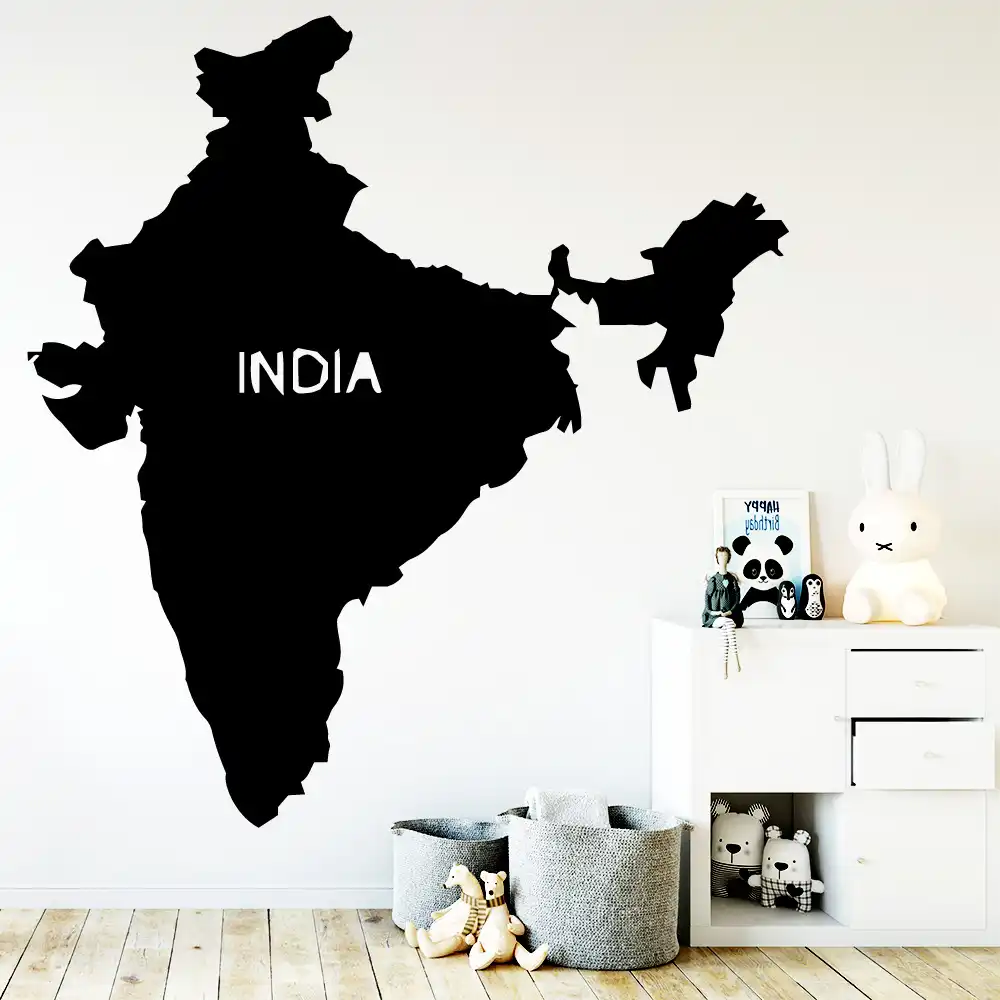 Mapa Creativo India Pegatinas De Pared Impermeables Decoracion