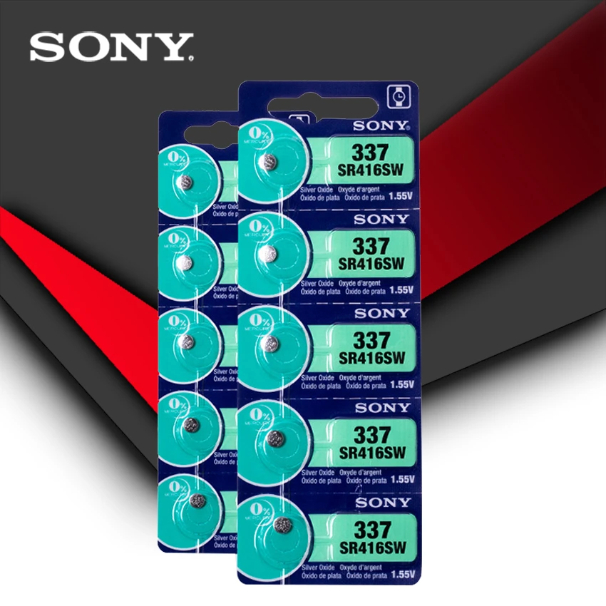337 SR416SW V337 Silberoxid Japan 1.55 V Sony 10 x Batterien muRata