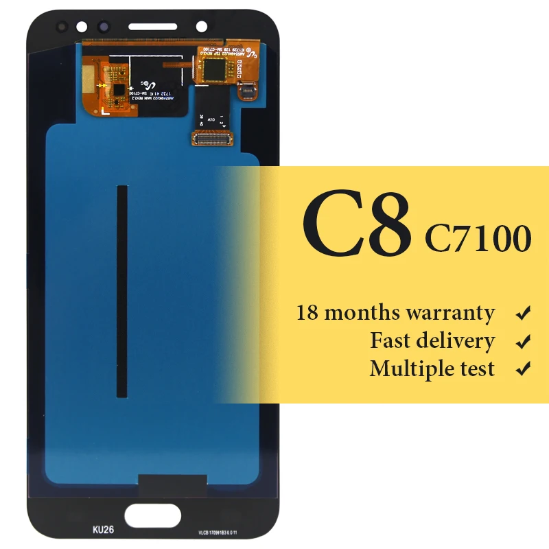 For Samsung C8 C710 lcd display high copy quality for mobile phone C7 2017 C710F/DS J7 Plus screen replacement assambly | Мобильные