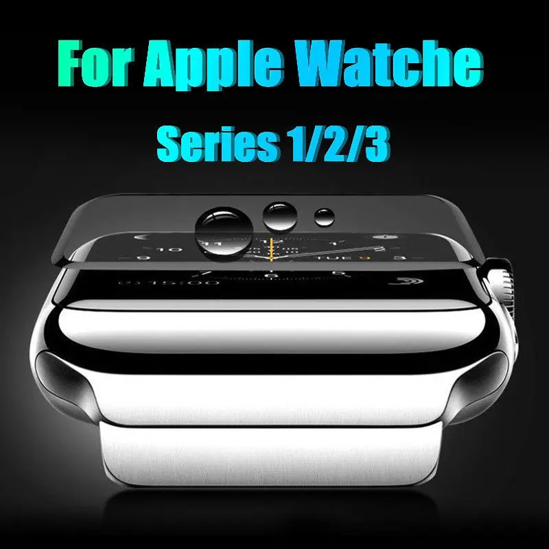  2 stücke 3D Volle Abdeckung Aus Gehärtetem Glas Für Apple uhr 1 2 3 4 9 H Oberfläche Film 38 42 40 