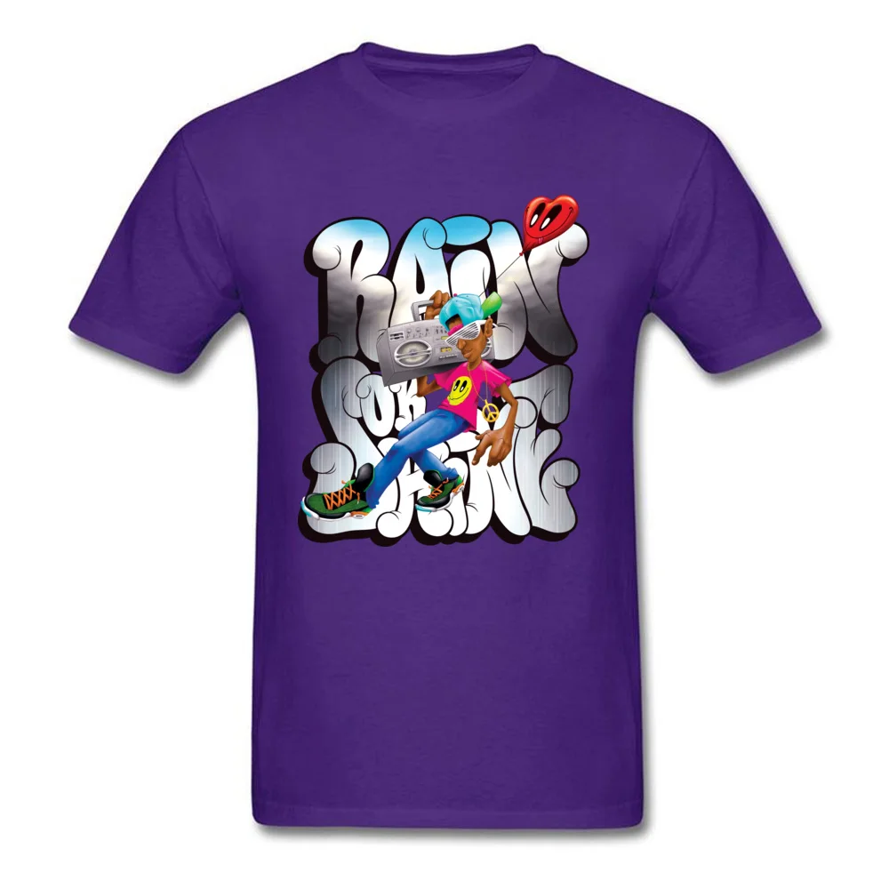 Rain Or Shine Tees 2018 New Round Collar Casual Short Sleeve Cotton Fabric Men T Shirts Casual Tee-Shirts Drop Shipping Rain Or Shine purple