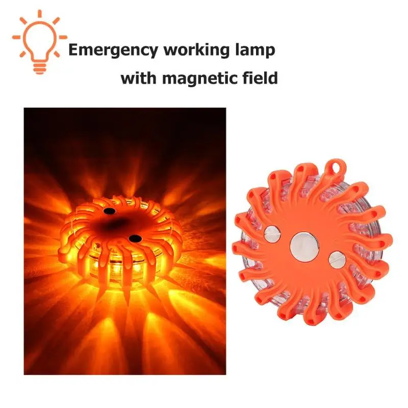 16 светодиодный мигающий световой сигнал, запасное освещение рабочие огни Магнитный аварийный фонарик огни Новый