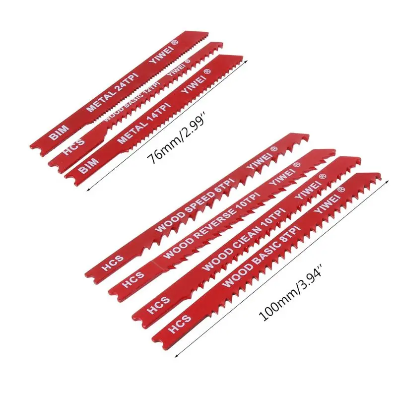 30pcs Assorted Steel U-shank Jigsaw Blade Set Fitting For Plastic Wood Jig Saw Tool
