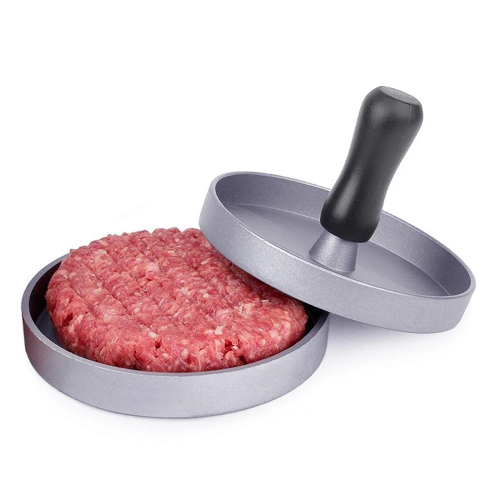 1 компл. Гамбургер пресс алюминиевый сплав круглый гамбургер мясо говядина гриль бургер ПРЕСС Патти производитель форма для кухни мясо инструмент