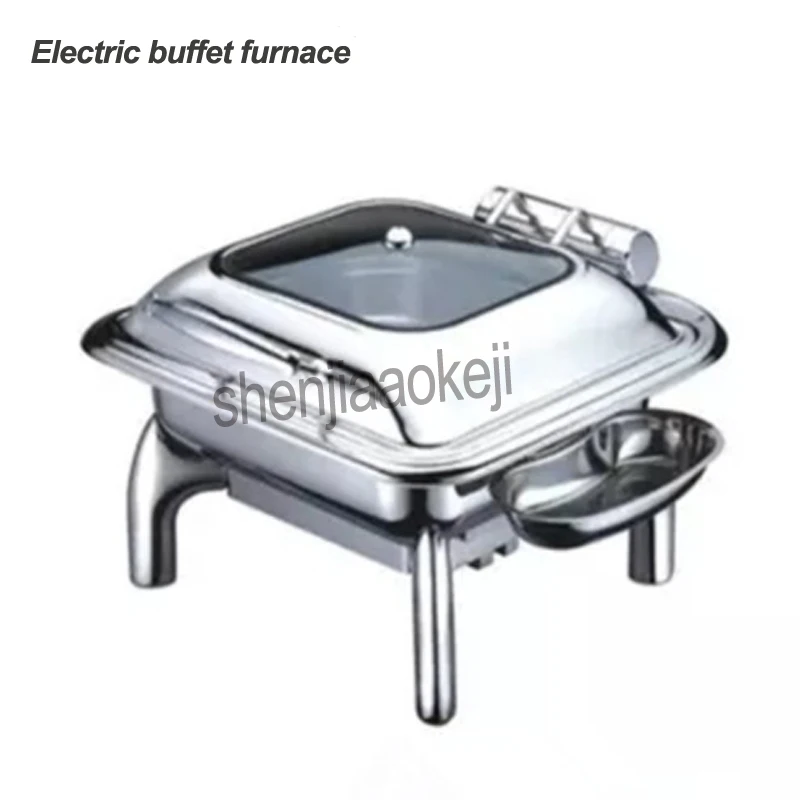 

220v Electric heating round Buffet stove Restaurant Square food Insulation furnace Commercial Stainless steel buffet stove 400w