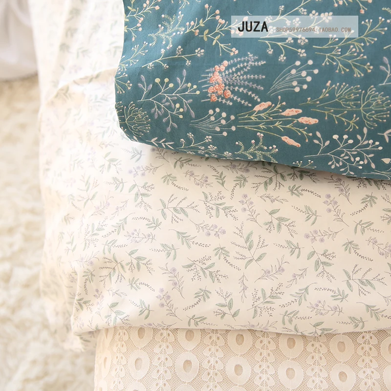 Нордический идиллический хлопок саржа измельченный цветок простыни одеяло кровать Li ручной работы постельные принадлежности из хлопковой ткани