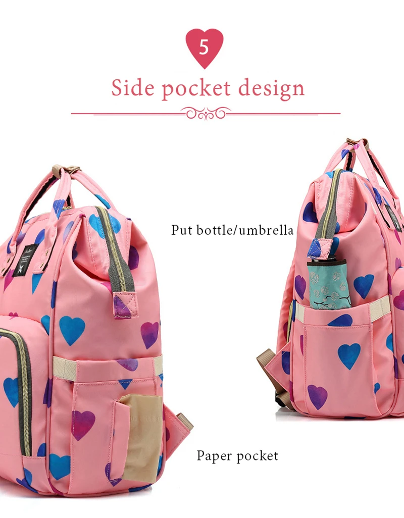 Diaper Bag Mummy Maternity Travel Print Backpack  (5)