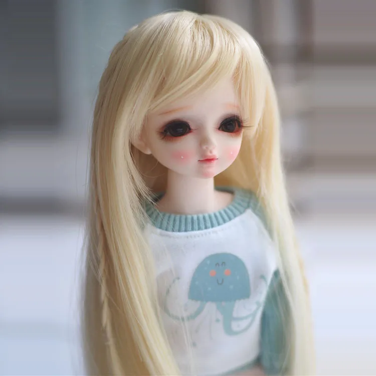 

Newest 1/3 1/4 1/6 Bjd SD Doll Wig Wire Light Blonde Colors High Temperature BJD Super For Doll Hair Wig