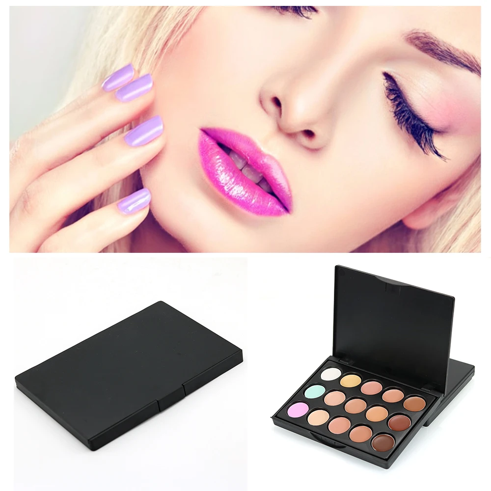 

15 Colors Makeup Concealer Contour Palette + Makeup Brush Multi-Function Face Make up face powder blusher Tools Cosmetic 70