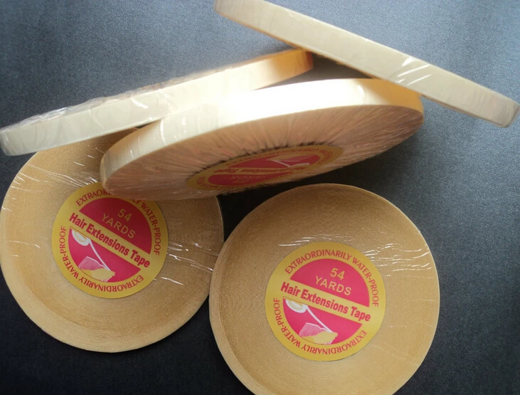 

Wholesale high quality Super hair tape blue color double tape for skin hair weft /pu hair weft 1cm x 54yards