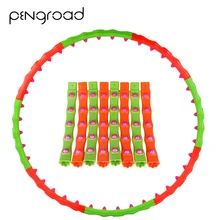 8 частей спортивные обручи с магнитами съемный Фитнес Массаж Упражнения круг тренировки один ряд Магнитный фитнес обруч кольцо пластичность