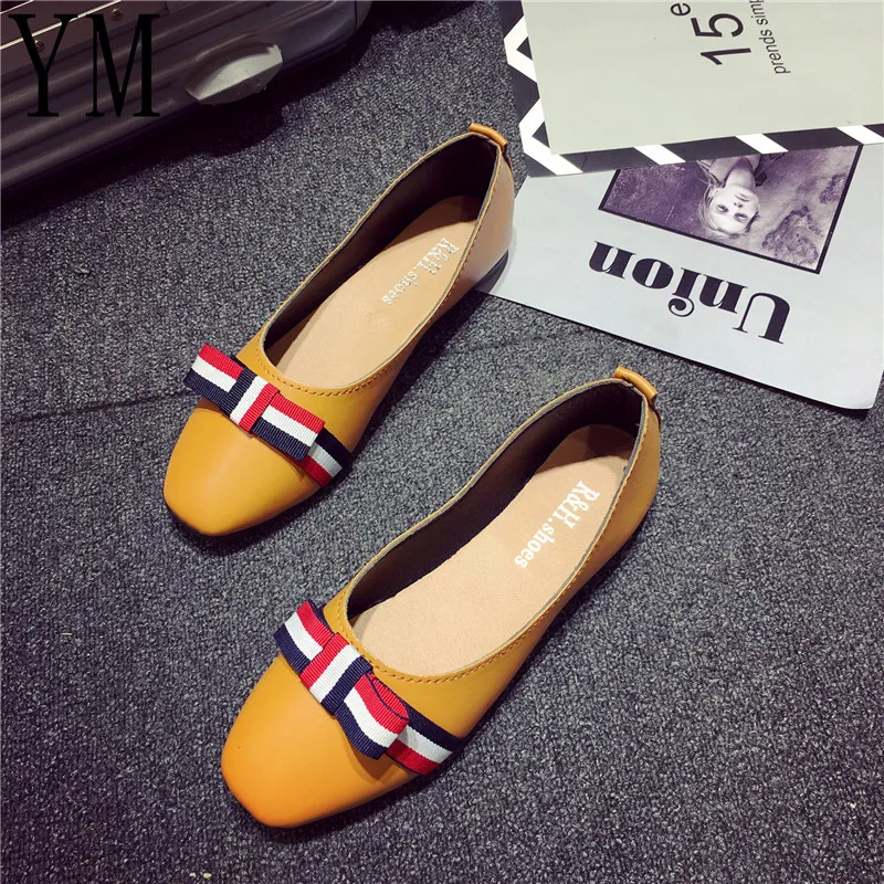 08 Women Shoes Flat Boat Shoes Spring Ladies Bow Ballet Flats Autumn Slip On Square Toe 3Colour Casual Shoes Zapatos Mujer 35-40 08 Women Shoes Flat Boat Shoes Spring Ladies Bow Ballet Flats Autumn Slip On Square Toe 3Colour Casual Shoes Zapatos Mujer 35-40