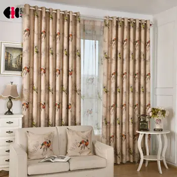 

Classical Pastoral l Animal Bird Printed Curtains Cotton Linen Kids Wedding Bedroom Blinds Gauze Drapes Panel WP335C