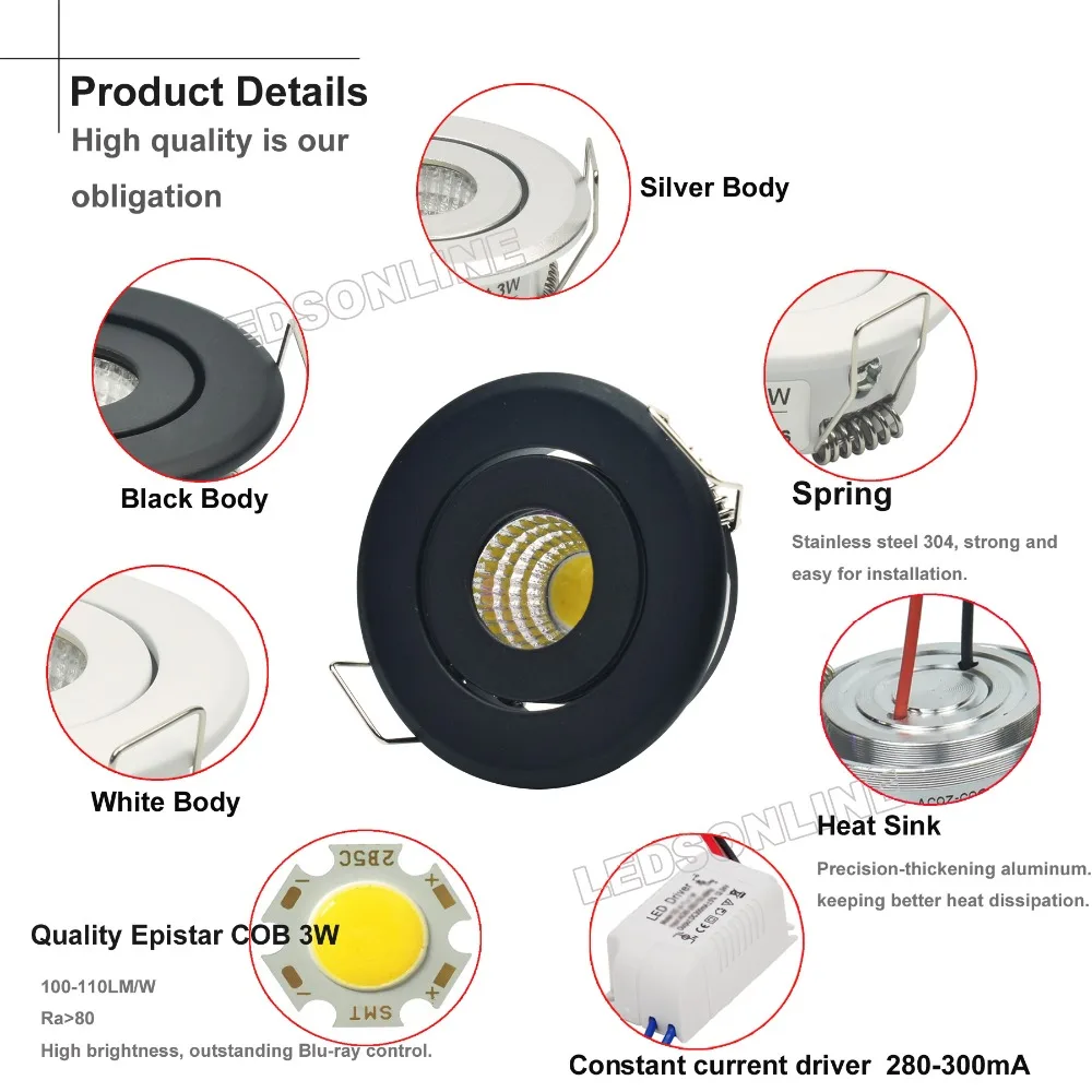 Мини-светильники сов с драйверами AC85-265V витрина Jewery освещение шкафа черный белый серебристый корпус led cob светильник 10 шт./партия
