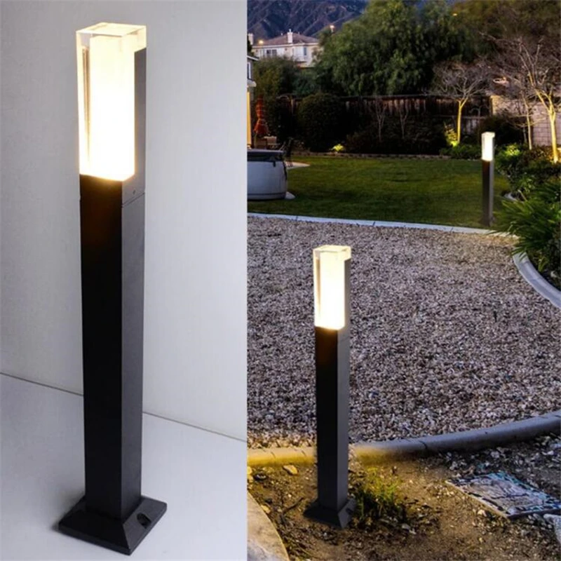 

4PCS 12W COB LED Exterior Bollard Light 600/800mm Outdoor Floor Light For Garden IP67 Waterproof DC12V AC85-265V LED Lawn Light