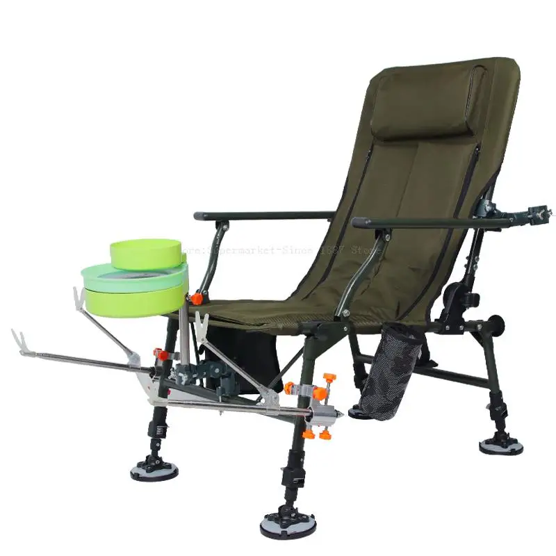 

Fishing Chair 2019 New European Folding Fishing Chair Multifunctional Portable Reclining Chair Fishing Chair Field Fishing Gear