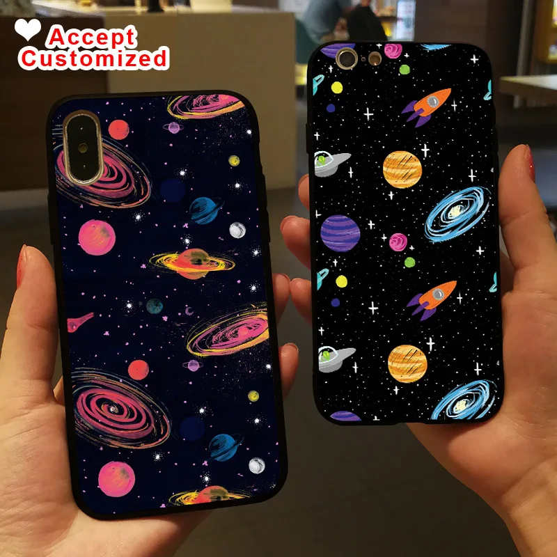 

Space Universe Planet Cover for Samsung Galaxy Note 8 9 S6 S7 Edge S8 S9 Plus Case for iPhone X XS Max XR 6 6S 7 8 Plus 5 5S SE