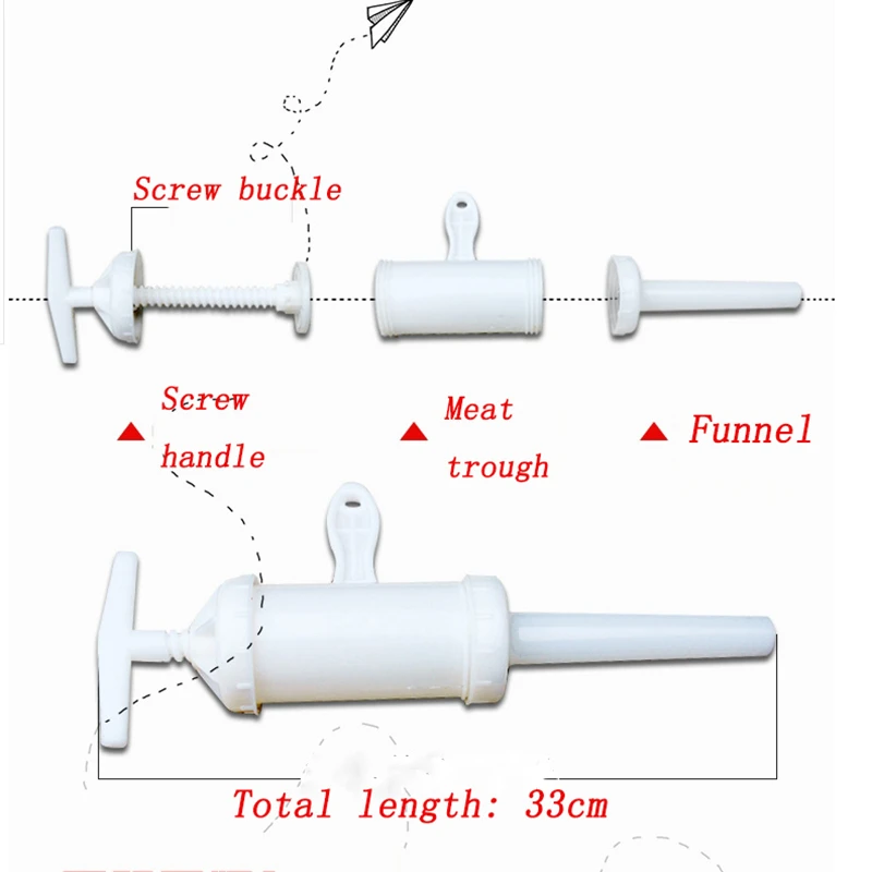 Transhome колбасный шприц наполнитель ручной работы Salami Maker Воронка инструменты для Разделки мяса птицы колбасные машины кухонные инструменты