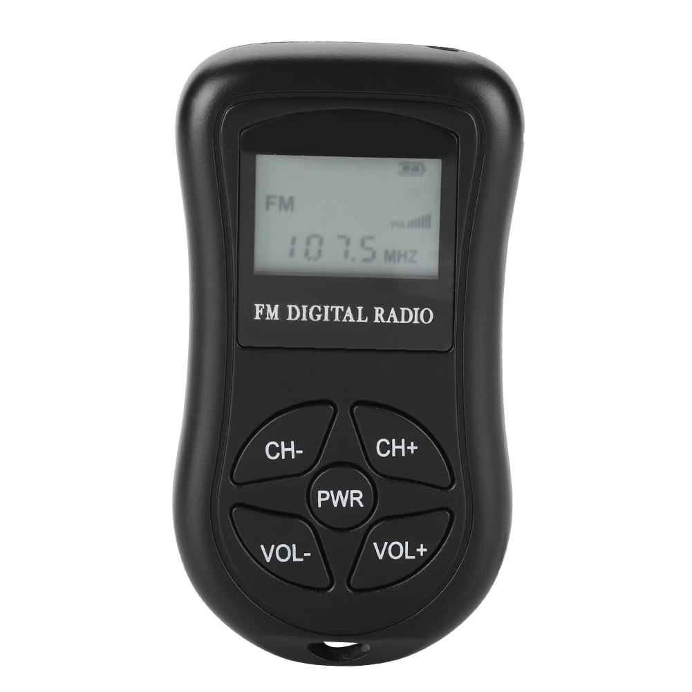 ЖК-дисплей персональное мини цифровое радио с наушниками ремешок портативное цифровое радио