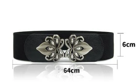 designer belts women Hot Corset belt Personally gold buckle stylish waistbands for Women elastic cummerbunds black Dress wild wedding cummerbund lady gold belt