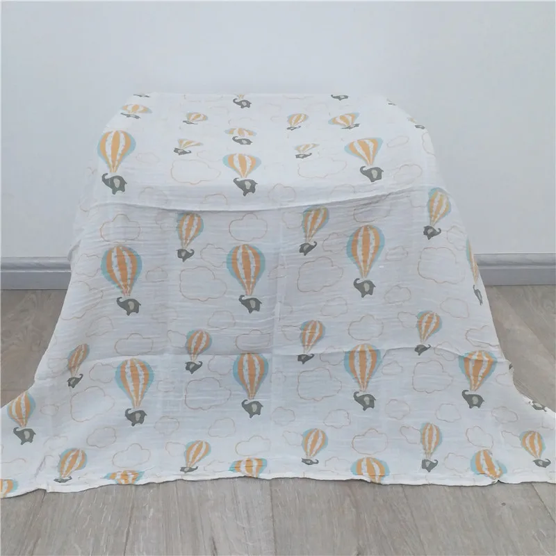 Двухслойное одеяло из муслина для новорожденных, органическое одеяло для пеленания, муслин, хлопок, детское Пеленальное Одеяло, детское муслиновое Пеленальное Одеяло - Цвет: as the photo