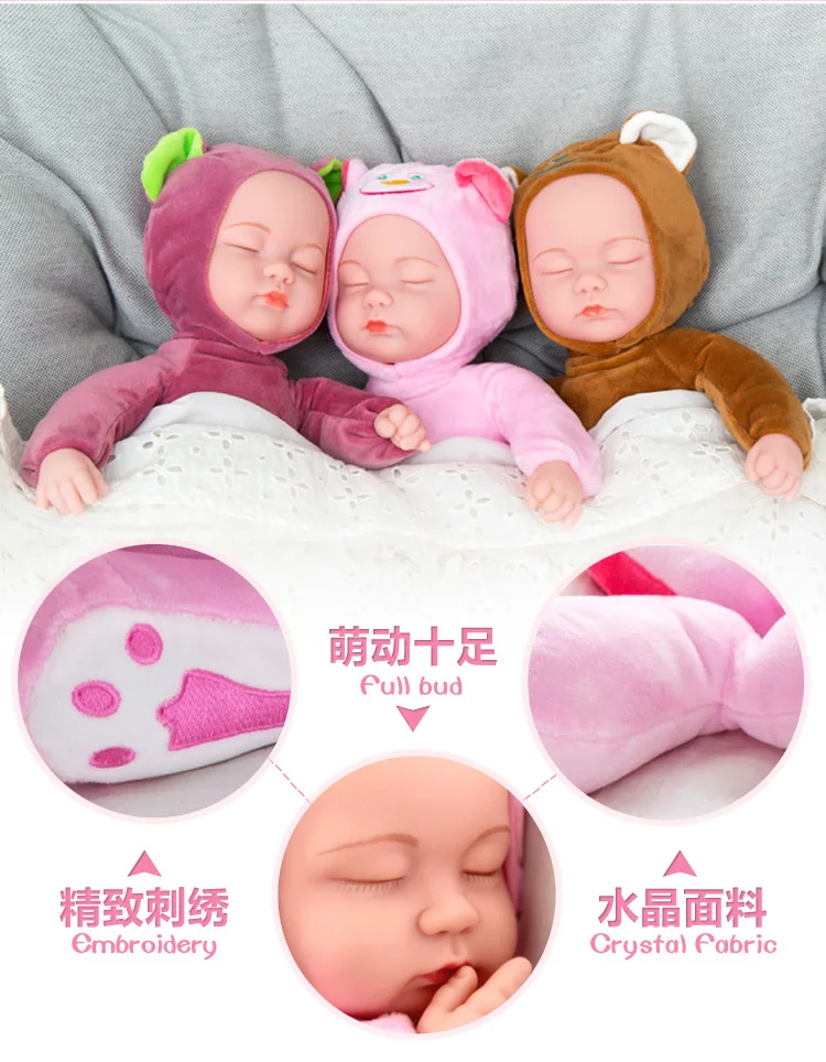 35CM-Baby-Doll-Reborn-Doll-Toy-For-Kids-Appease-Accompany-Sleep-Cute-Vinyl-Doll-Plush-Toy-Girl-Baby-Gift-Collection-4
