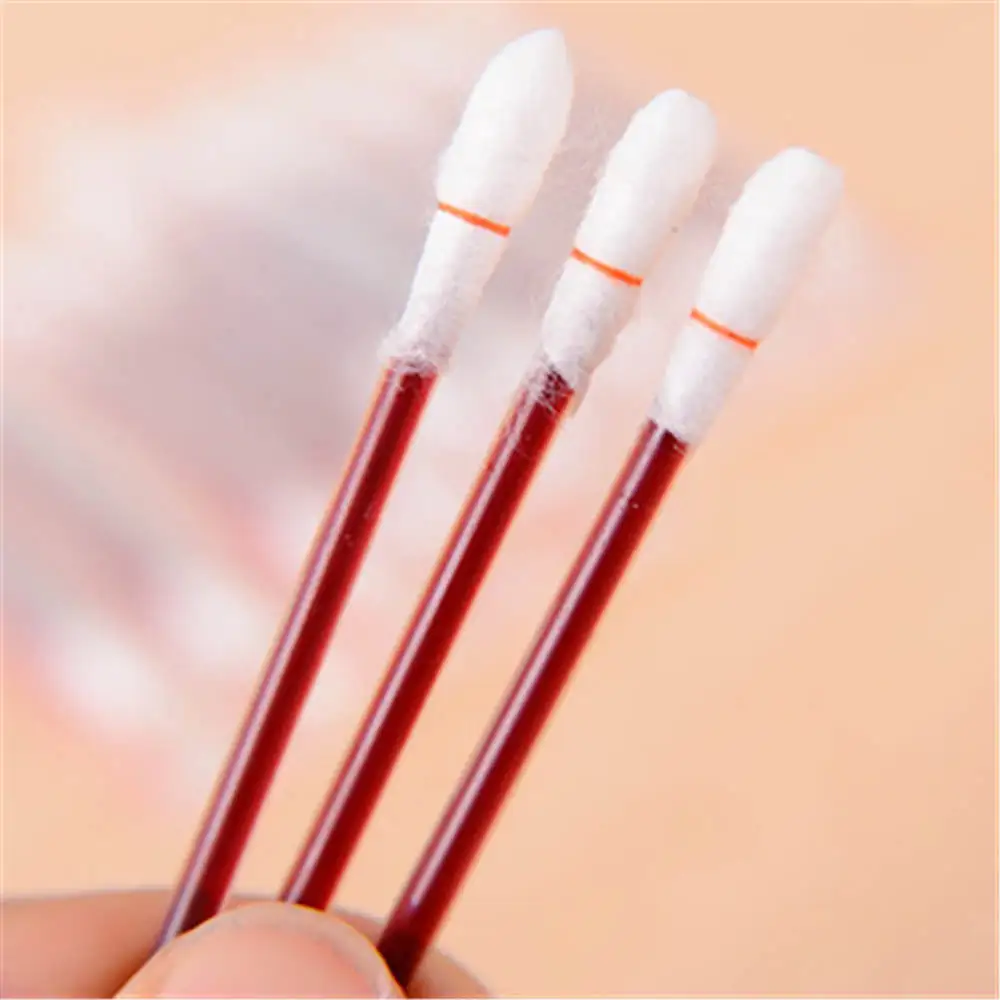 50PCSLot Cotton Swab Medical Alcohol Disposable Emergency Cotton Stick Iodine Swab Disinfected Swab for Children Adults Baby (9)