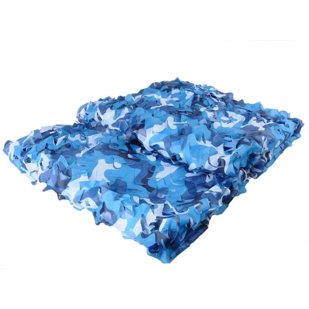 2M X 3M Blue Sea Ocean Military Camouflage Net Camo Cover Sports Tent Army Netting for Camping