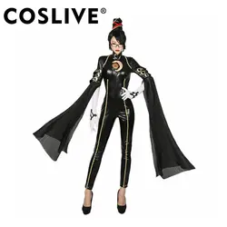 Coslive игры Bayonetta костюм черный Комбинезоны Косплэй Детский костюм для вечеринок Взрослых экипировка для карнавала Show