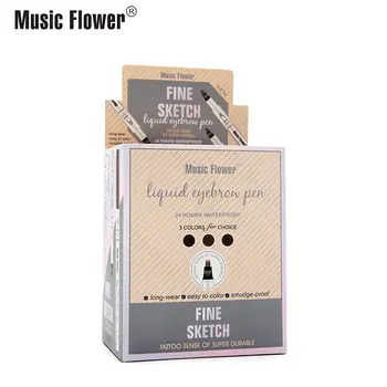 

Music Flower 4 Pointed Liquid Eyebrow Pen Long lasting Fine Sketch Waterproof Tattoo Durable Quick Dry Drop shipping